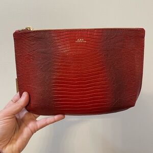 A.P.C. Red Clutch